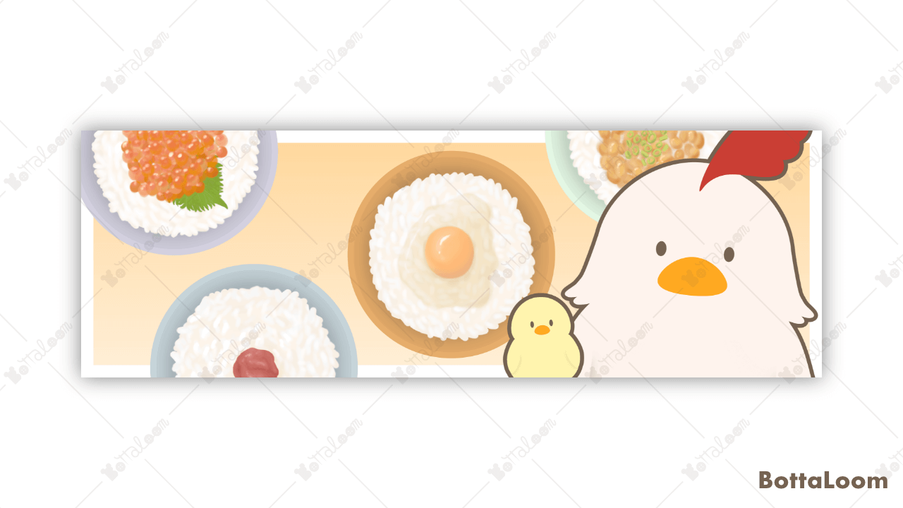 「にわとり&ひよこ」Xヘッダーデザイン